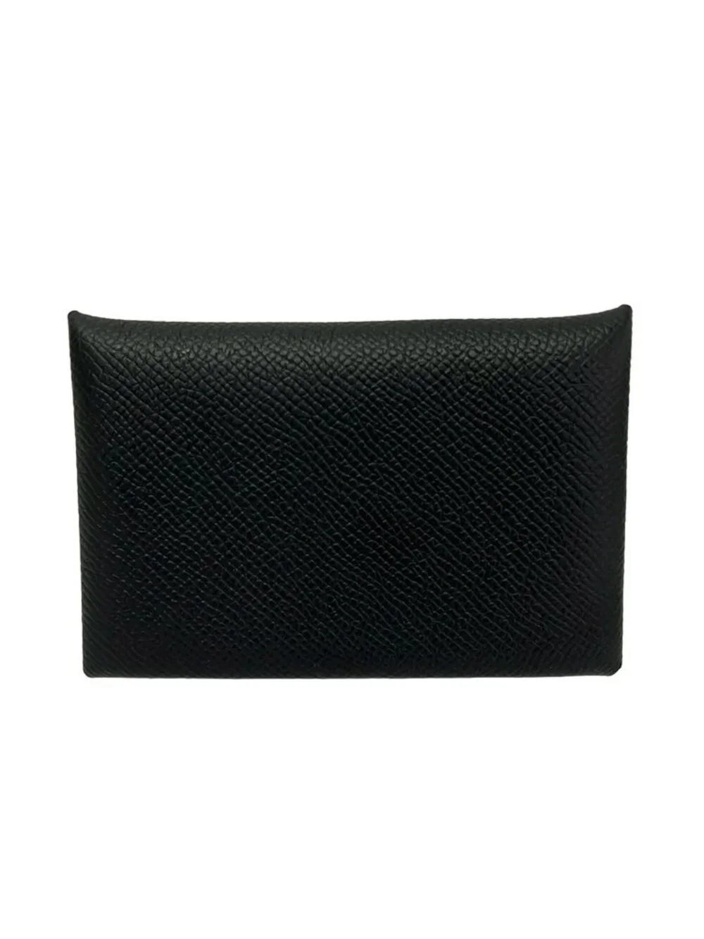 Hermes Card Case As Calvi Black Silver